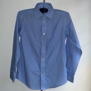 Boys Tommy Hilfiger Button Down Dress Shirt Size 10 Blue